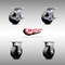 Service Caster 5 Inch SS Glass Filled Nylon Caster Set with Roller Bearing 2 Brakes 2 Rigid SCC SCC-SS30S520-GFNR-TLB-2-R-2 - alternate 2